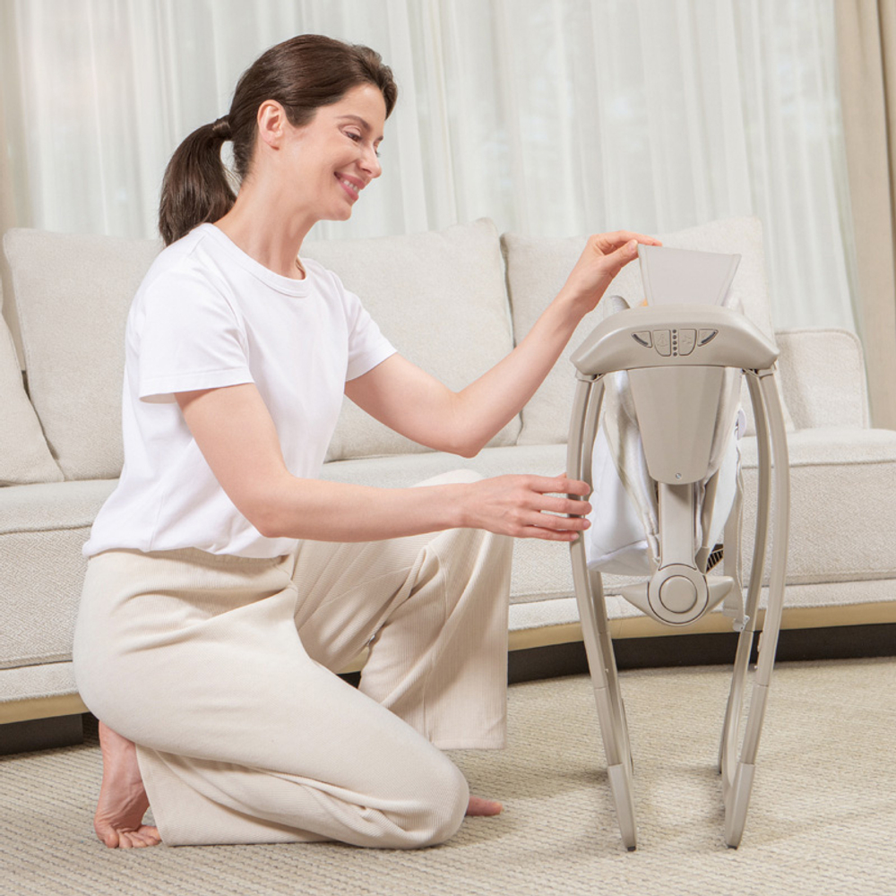 Детский шезлонг - люлька Bubago Mastela BG 197-1 цвет бежевый