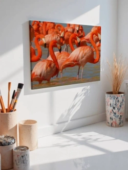 Картина на стену 40 X 50 Фламинго