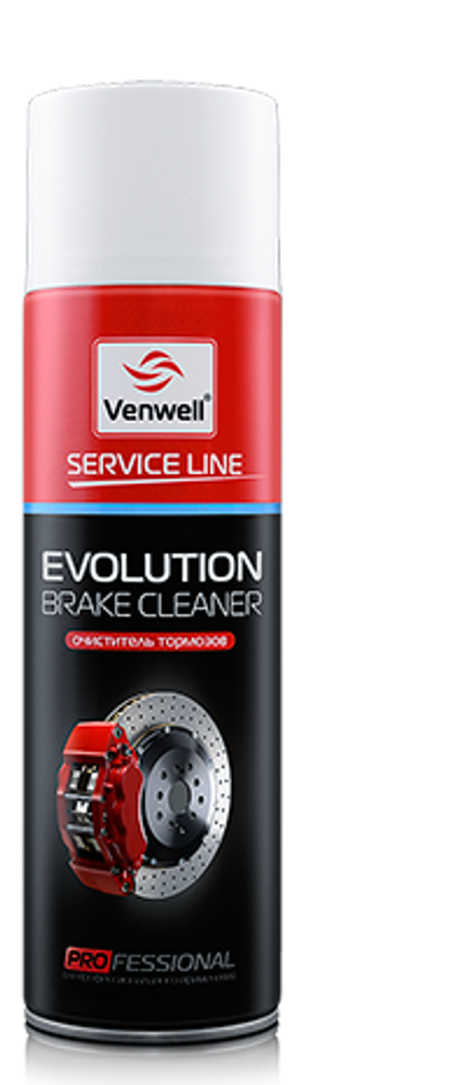 VW-SL-005RU Venwell Очиститель тормозов EVOLUTION Brake Cleaner 600 мл. (аэрозоль)