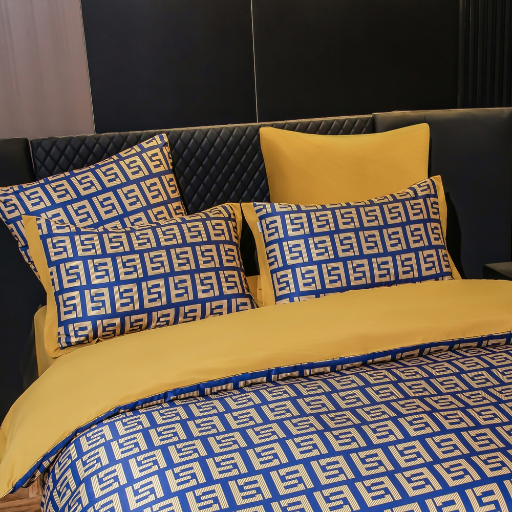 КПБ Сатин MS на резинке MSR012, 2 спальный, 4 наволочки, простынь 160*200*30