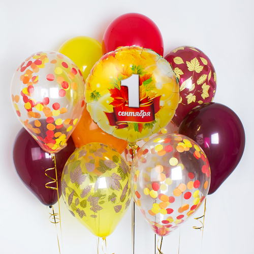 Купить Набор воздушных шаров "День знаний" конфетти