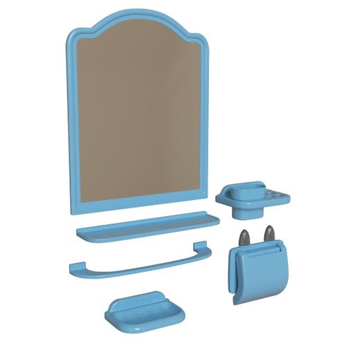 Набор д/ван ком с зерк АЛИСА (6 пред) голубой