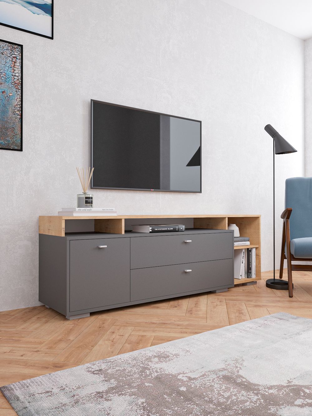 МС Ланс Комод К202 (МП) Графит