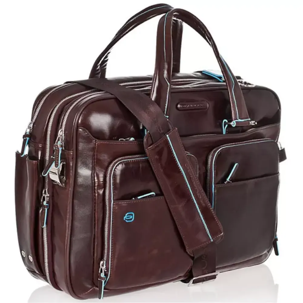 Сумка мужская Piquadro Blue Square из коричневой кожи (CA2765B2/MO) 1