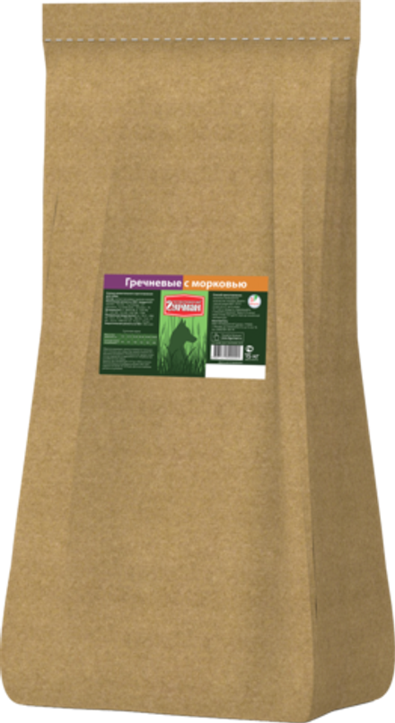 Каша моментальная для собак Четвероногий гурман "Хлопья гречневые с морковью", 15 кг