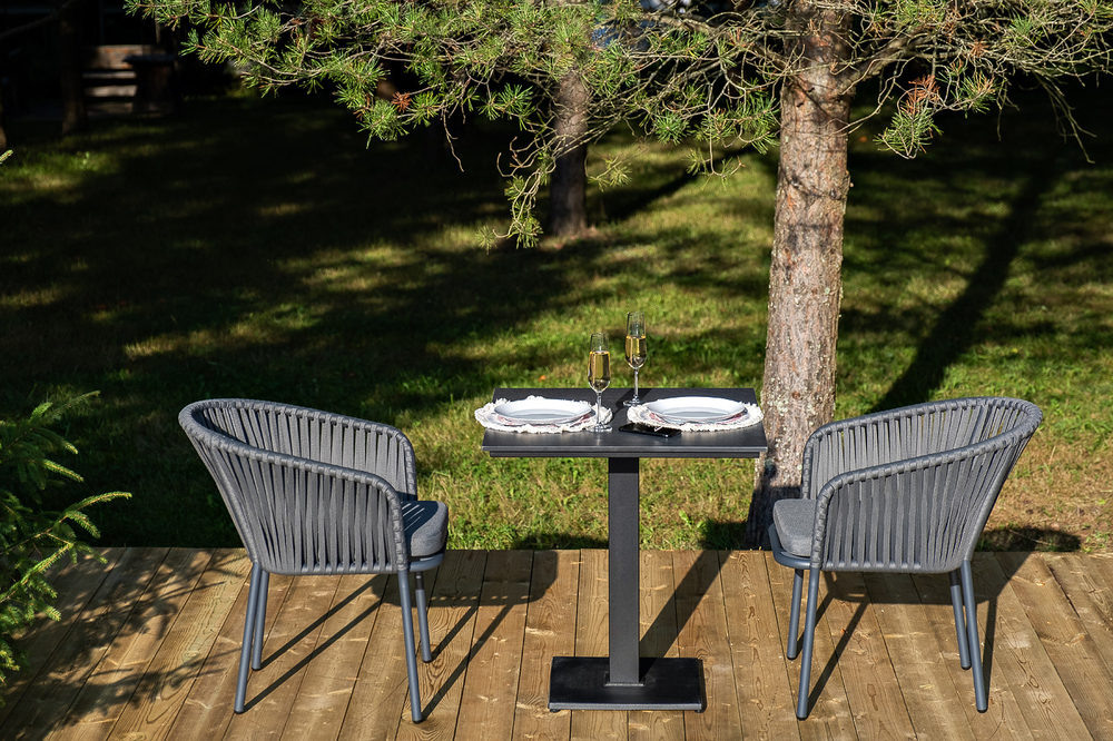 "Каффе" обеденная группа на 2 персоны, цвет "серый гранит"