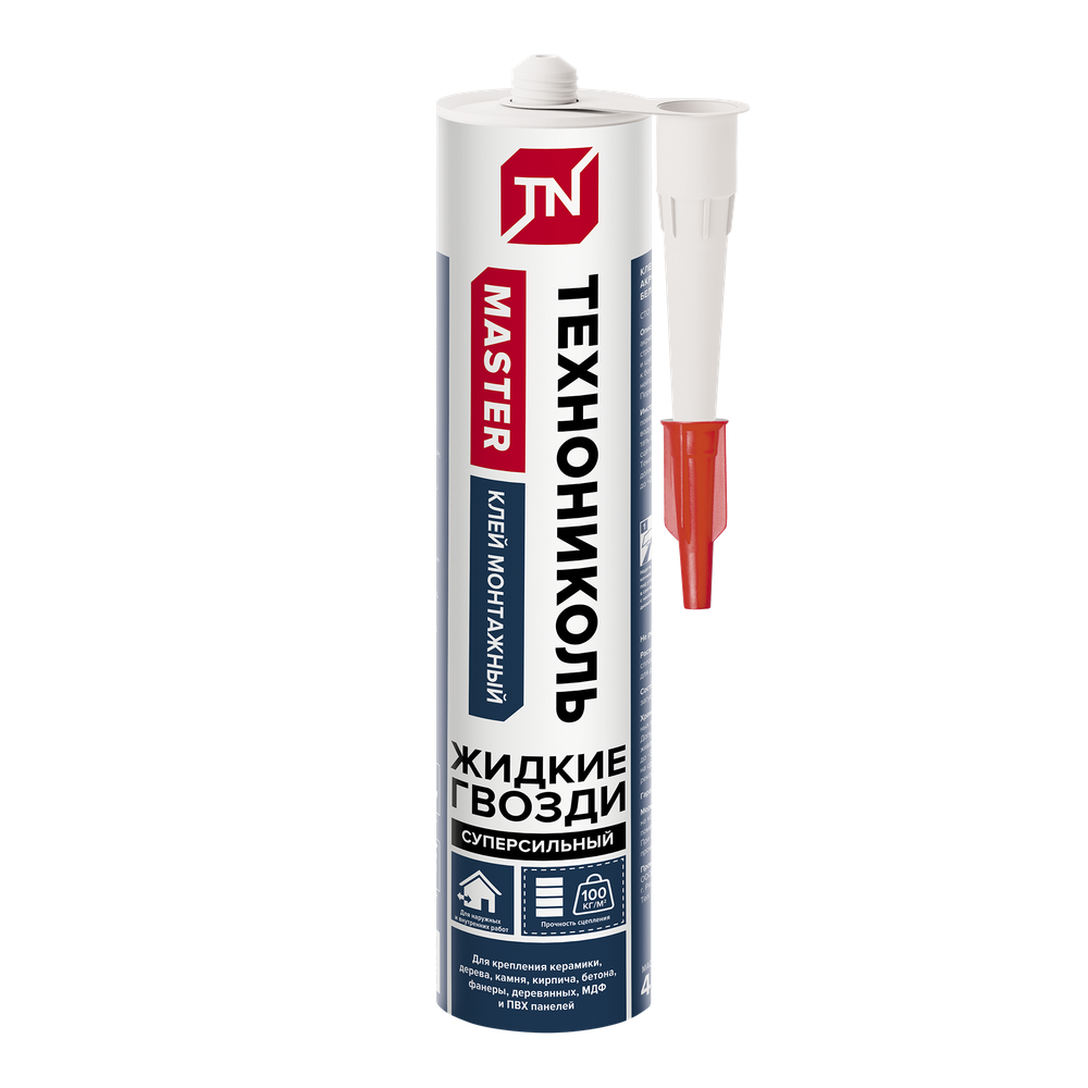Клей ТЕХНОНИКОЛЬ MASTER акриловый Суперсильный, белый, картридж 280 мл