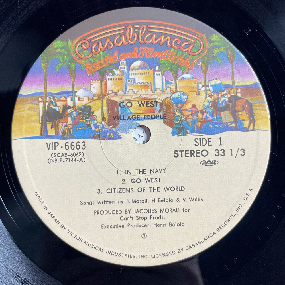 Винтажная виниловая пластинка LP Village People Go West (Japan 1979) (No Obi)