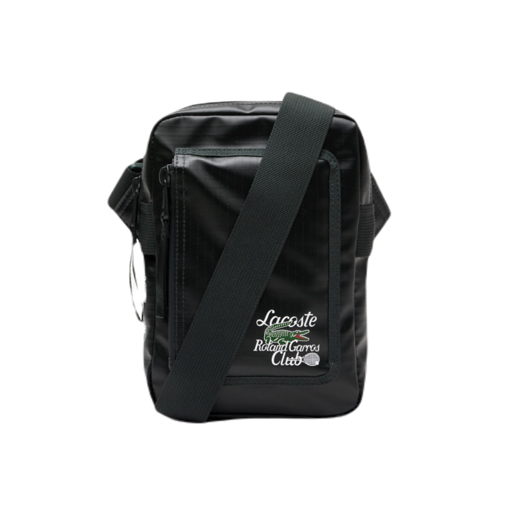 Lacoste Roland Garros Edition Contrast Print Vertical Messenger Bag - Green