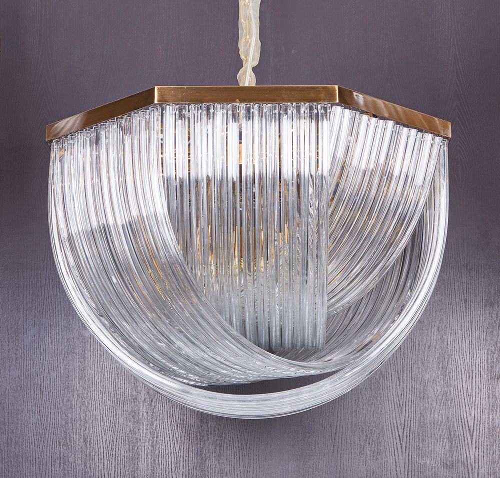 Люстра Murano L12 brass/clear