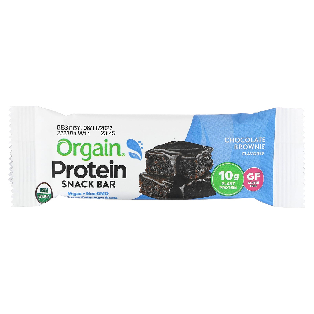 Orgain, Protein Snack Bar, шоколадный брауни, 12 батончиков по 40 г (1,41 унции)