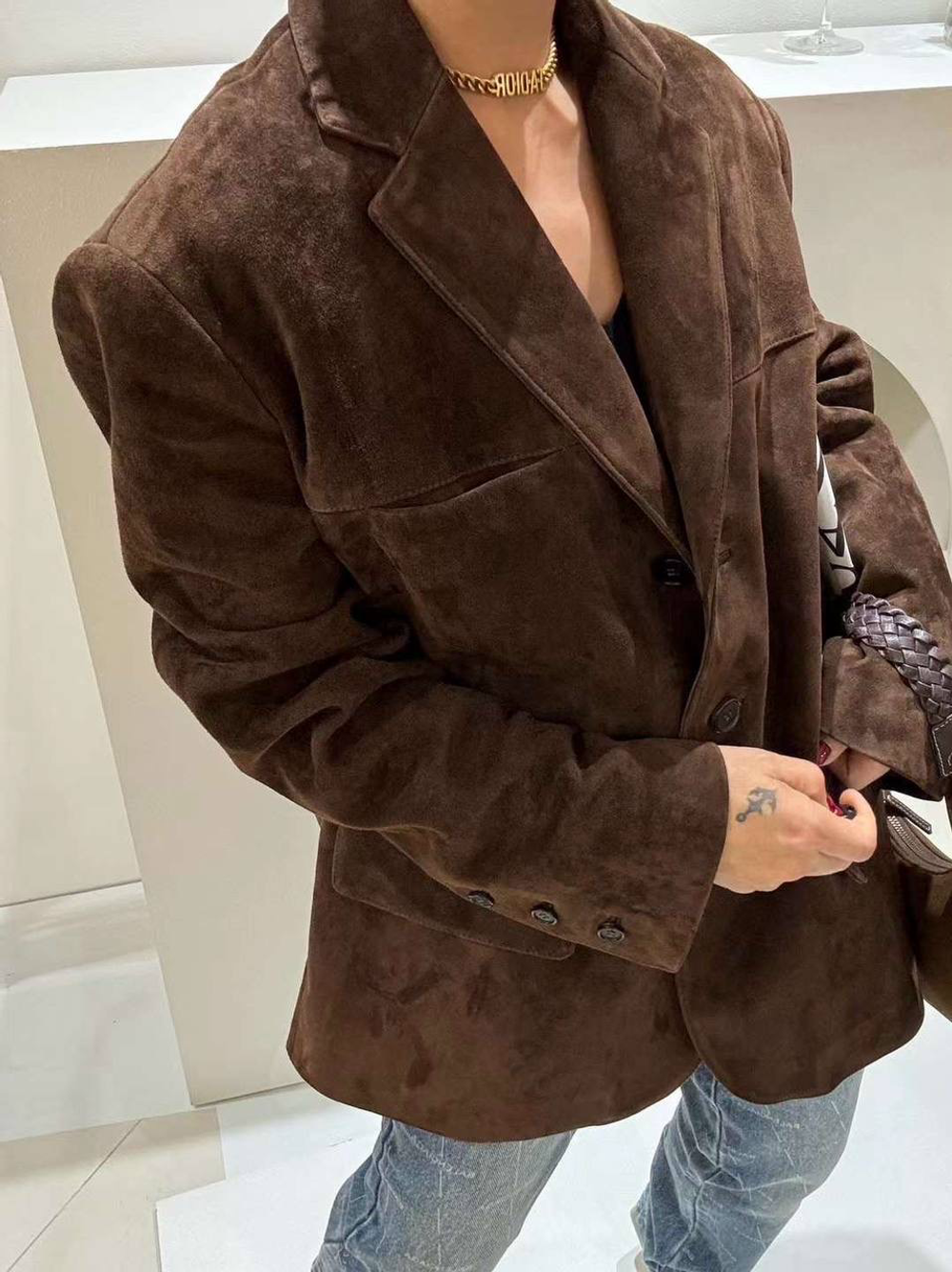 Замшевая куртка пиджак Prada