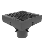 Ливнеприемник Gidrolica ЛП-25.25.20 — комплект: корпус, корзина с ручкой, решетка с крепежом пластиковая соты, класс A15