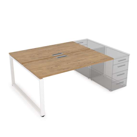 СТБ-О.974 Стол системы БЕНЧ на 2 рабочих места, приставной (1600*1435*750)