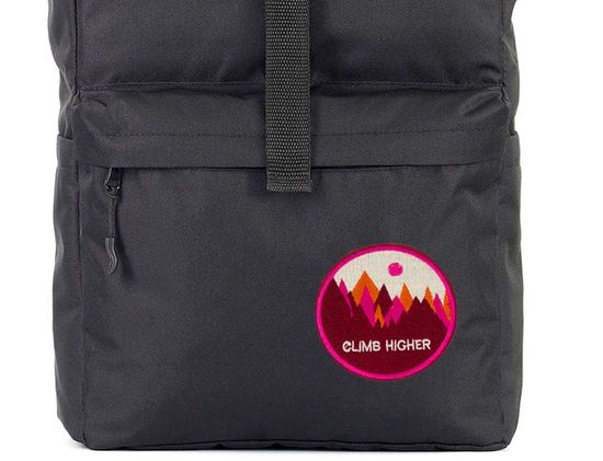 Нашивка термоаппликация на одежду и на рюкзак. Climb higher, Путешествия, Горы