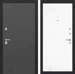 Дверь входная Лабиринт ART Графит 07 - Белое дерево металлическая