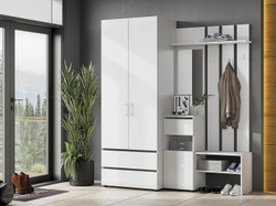 Прихожая Токио 1 / Белый текстурный