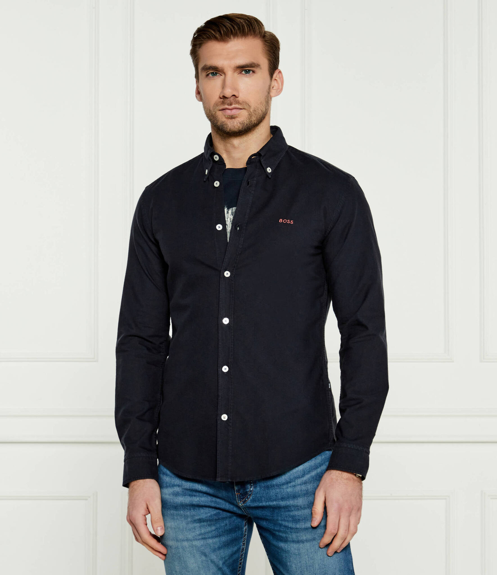 Рубашка H-ROAN-BD-E-C1-243 BOSS BLACK - темно-синий(50521996)