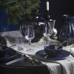 IKEA STRIMMIG  (ИКЕА СТРИММИГ)  -  Тарелка, керамогранит голубого цвета, 27 см