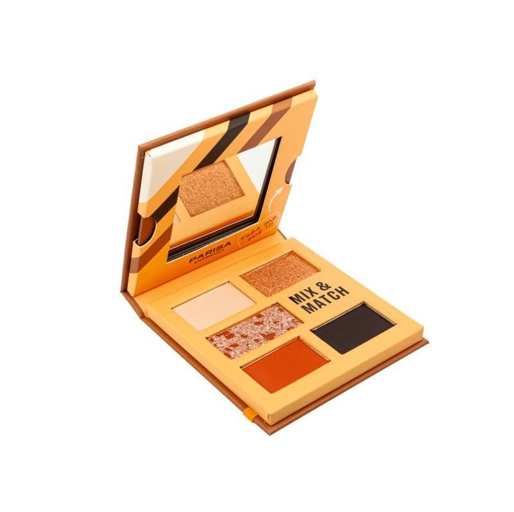 Parisa Набор теней для макияжа век Mix & Match, C-2305, 5 цветов, тон №3, Orange, 10 гр