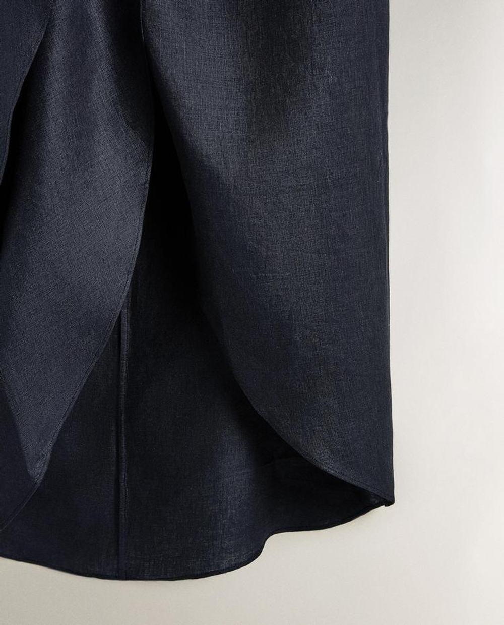 ZARA HOME ДЛИННОЕ ЛЬНЯНОЕ ПАРЕО, СИНИЙ