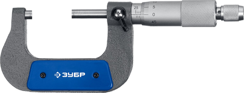 Микрометр ЗУБР ″Профессионал″ гладкий механический, МК 50, диапазон 25-50мм, шаг измерения 0,01мм