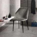 Стул Berg, бархат пепельно-бежевый 25