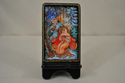 Сувенирная подставка для телефона с росписью Палех "Морозко"