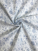 Коттон сорочка принт диско клуб, белый/серый NB#45