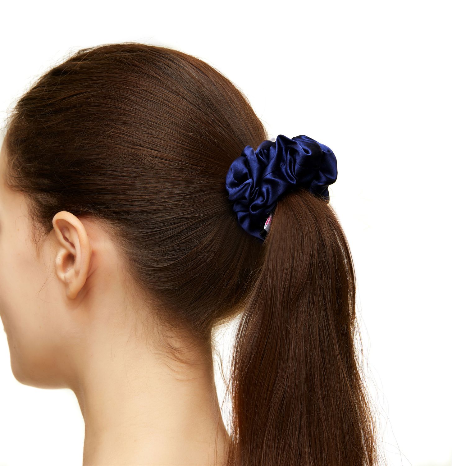 Набор резинок Big Silk Hair Scrunchies – Blue, Gray & Black