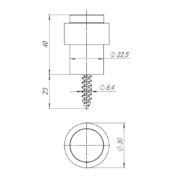 Упор дверной напольный DS-14 AB бронза