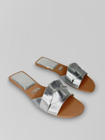 Шлепки DL12-7 однотонные на тонкой подошве с плетением