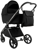 Детская коляска Pituso Teffy 4 в 1 с автокреслом Baesa Black с базой Caviar Black/Graphite
