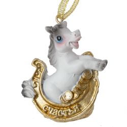 GAEM Фигурка декоративная подвесная "Лошадка", L5 W2 H5 см, 2в.