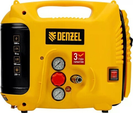 Компрессор поршневой безмасляный DENZEL DL1300 с набором 58011