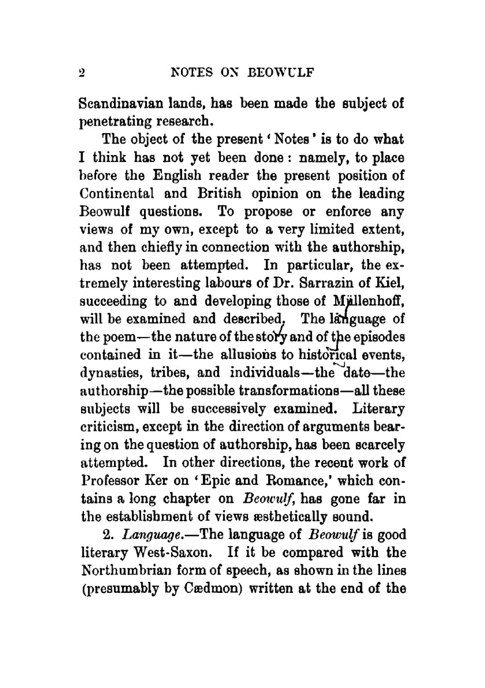 Notes On Beowulf | Thomas Arnold