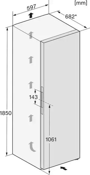 Холодильник Miele KS 4783 DD черный матовый