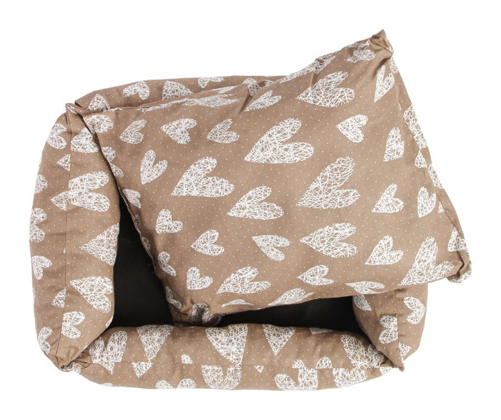 Моськи-Авоськи Лежанка СКАЗКА поплин M 58х46х16 СЕРДЕЧКИ