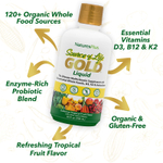 NaturesPlus, Source of Life Gold®, жидкое средство с тропическими фруктами, 900 мл (30 жидк. унций)