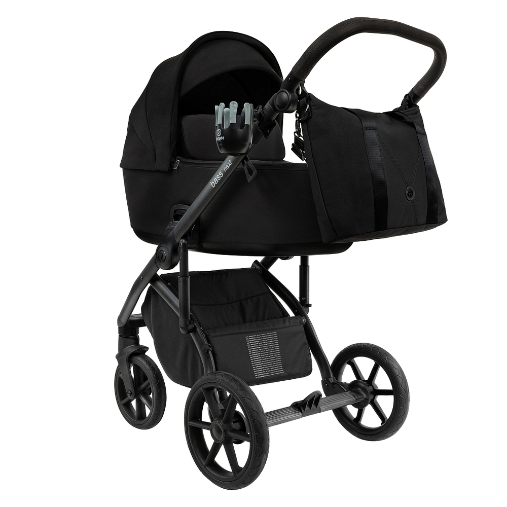 Коляска 2 в 1 Roan Bass Next 2.0, Caviar Black