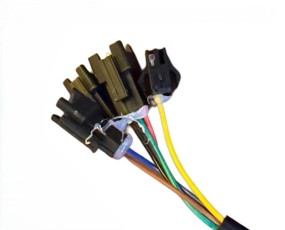 Ручка газа с цветным дисплеем и замком зажигания оранжевая для электросамоката электровелосипеда