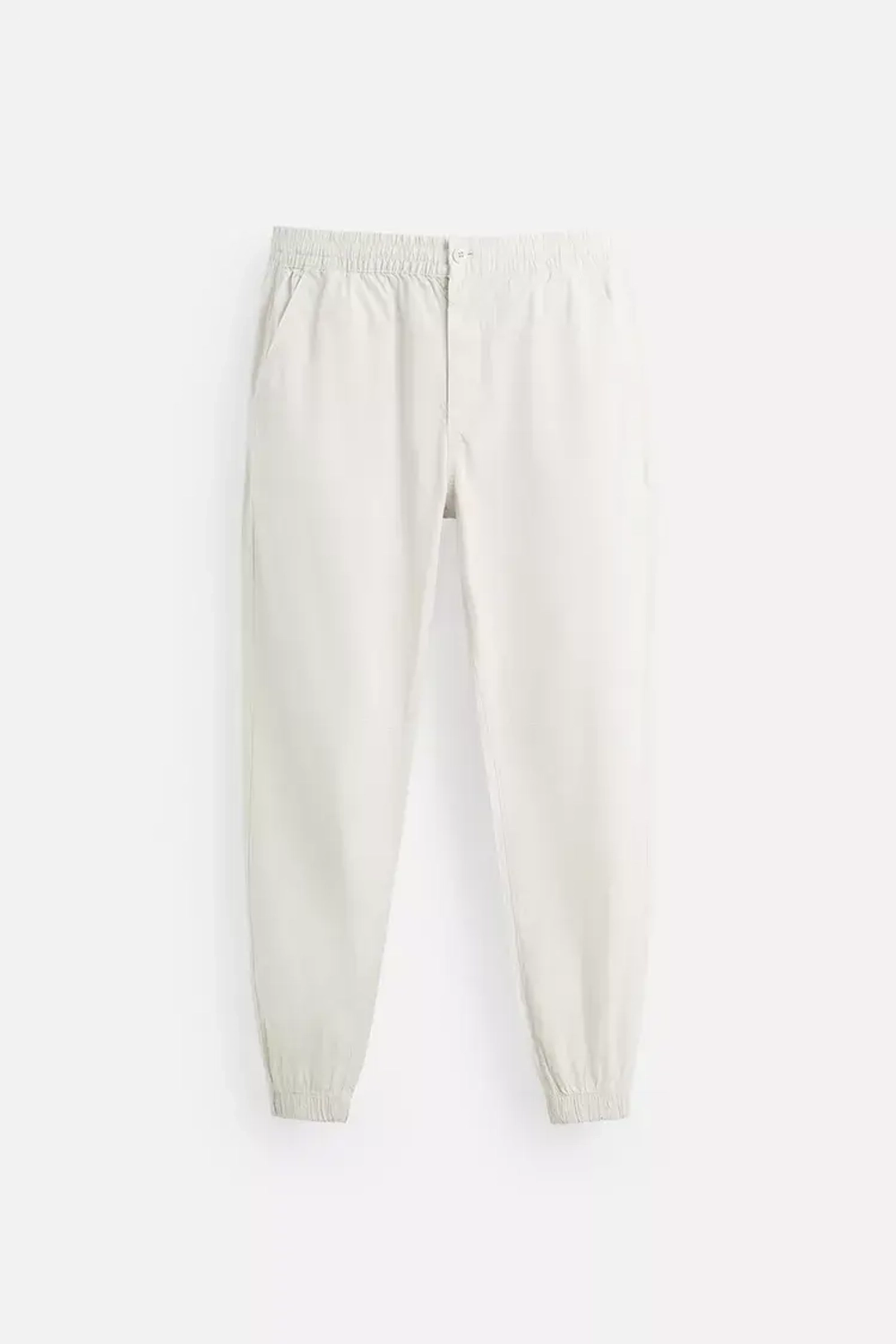 ZARA БРЮКИ-ДЖОГГЕРЫ ИЗ ТКАНИ С ЭФФЕКТОМ ПОТЕРТОСТИ, КАМЕННО-СЕРЫЙ