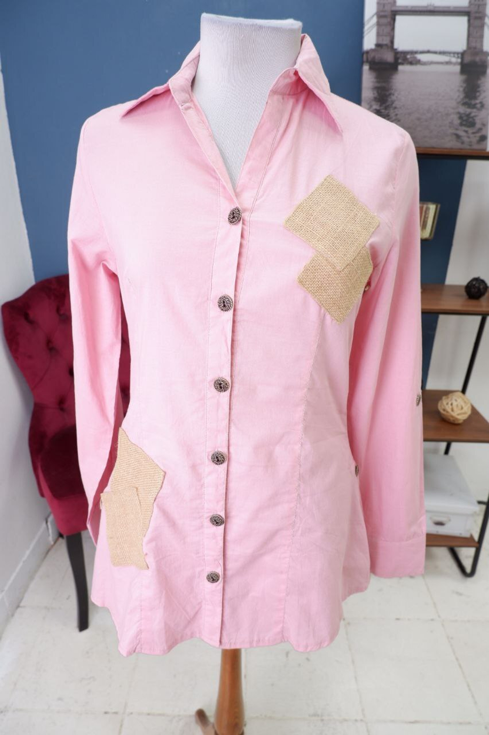 Рубашка MSTS розовая 40 размер, новая