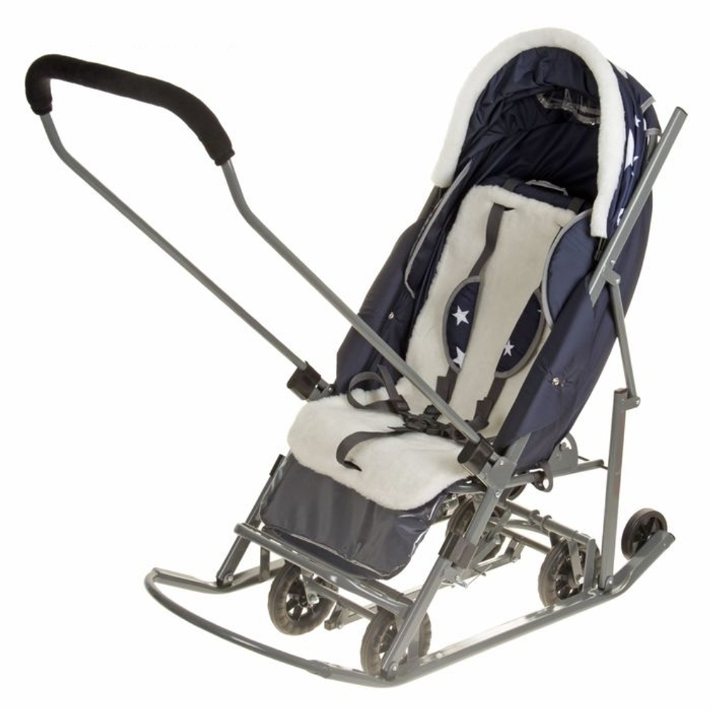 Санки-коляски Pikate "Звёзды" Синий