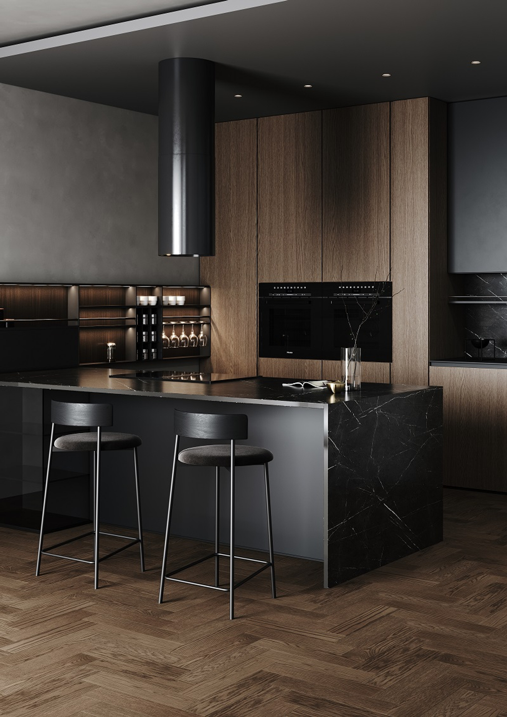 Кварцевый паркет Quartz Parquet Штучный паркет Дуб Трюфельный 44-1258-03 5/0,6 мм