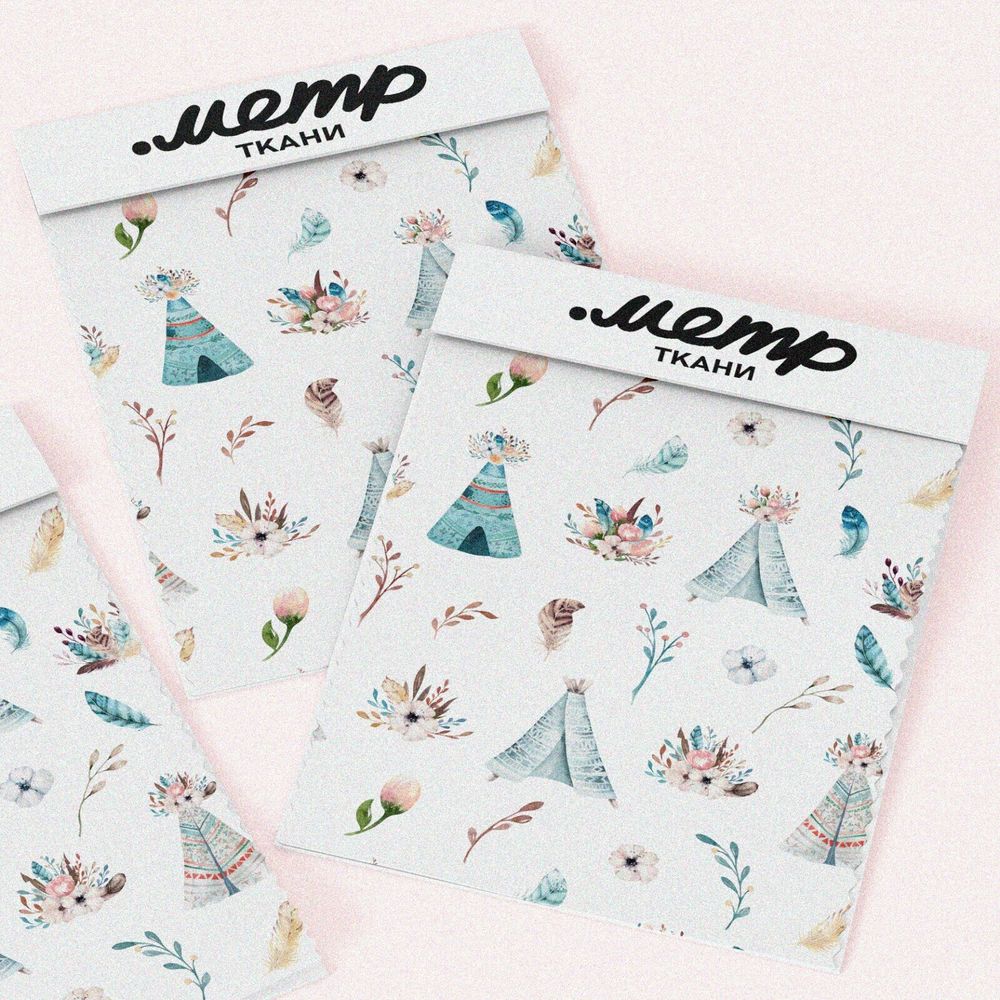 Ткань сатин вигвамы детские