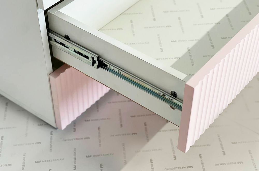 Шкаф однодверный "Зефир" 107.03, (Белое дерево/пудра розовая (эмаль))