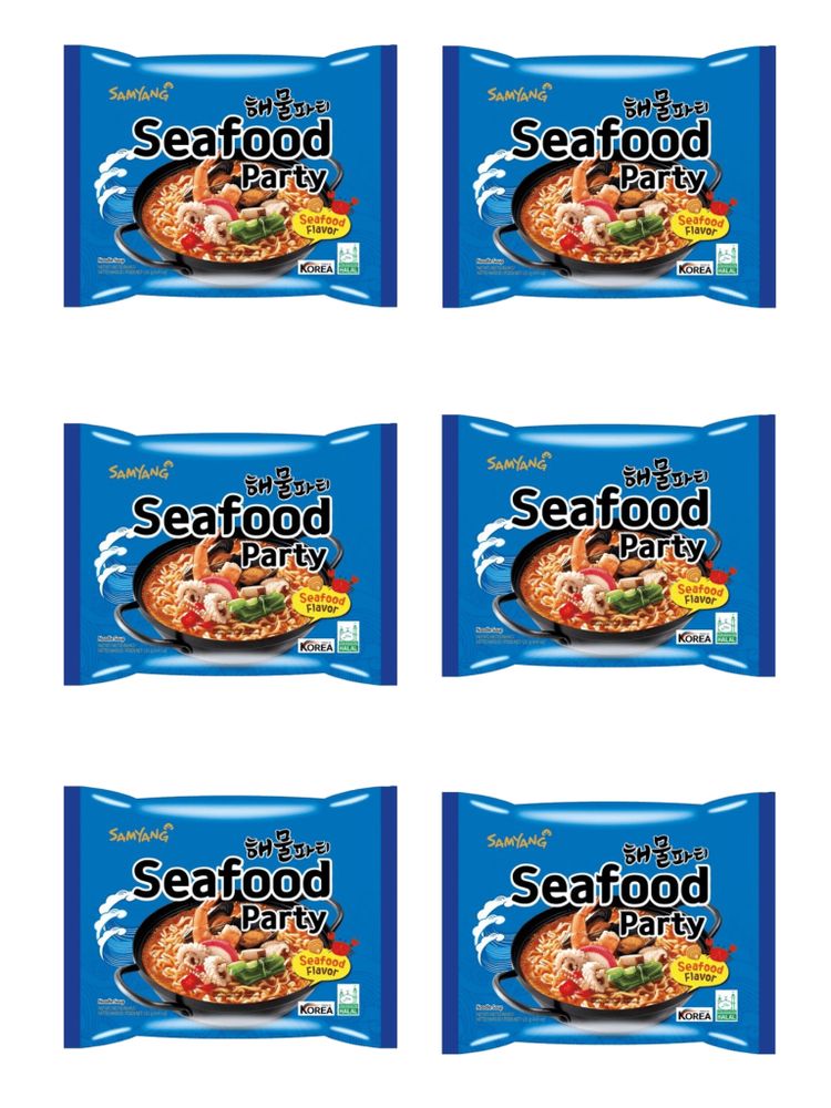 Лапша Samyang Seafood Party Морепродукты 125 г 6 шт