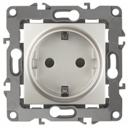 12-2101-15 ЭРА Розетка 2P+E Schuko, 16A-250В, IP20, Эра12, перламутр | Без бренда