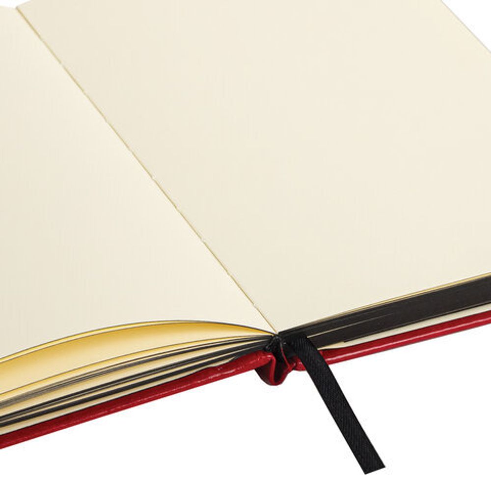 Скетчбук, слоновая кость 140 г/м2 130х210 мм, 80 л., КОЖЗАМ, застежка металл, BRAUBERG ART CLASSIC, "Inspiration", под кожу, красный, 116466